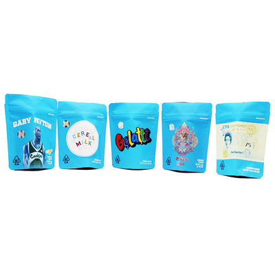 l'emballage imprimé fait sur commande zip-lock de 3.5g Runtz met en sac le support vers le haut de la poche Mylar pour l'mauvaise herbe médicale