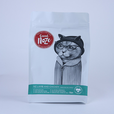 Sac en aluminium de fond plat de la tirette 300g empaquetant Cat Food Big Bags