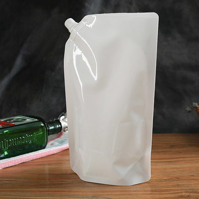 Poche de empaquetage liquide blanche Juice Filling Pouch détersif de l'aseptisant 60mic de main