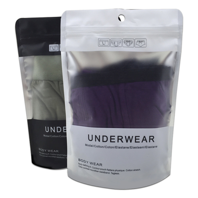 Les sacs de T-shirt de Matte Slider Print ont givré l'emballage viable zip-lock de vêtement d'ODM