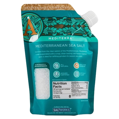 Le corps imprimé par logo fait sur commande de savon liquide de sachet de sel de la mer 250ml frottent le sac d'emballage avec la marque de distributeur