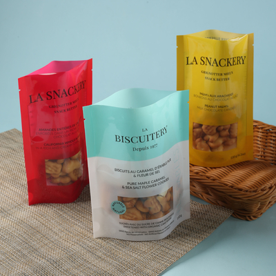 le sachet en plastique imprimé fait sur commande de preuve d'odeur tiennent la fenêtre claire pour le biscuit, la sucrerie .coffee, mauvaises herbes