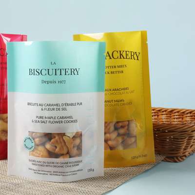 le sachet en plastique imprimé fait sur commande de preuve d'odeur tiennent la fenêtre claire pour le biscuit, la sucrerie .coffee, mauvaises herbes