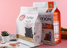 le poly paquet d'aliments pour chiens de 1kg 5kg 10kg soudent à chaud l'aluminium latéral d'Alumium de sac de gousset de fond plat