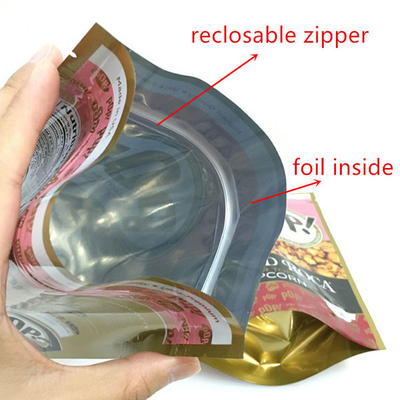 Tenez la tirette les poches thermoscellables zip-lock que rescellables d'emballage de Doypack de stockage de nourriture mettent en sac avec la fenêtre claire