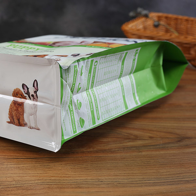 Du chien BRC d'animal familier d'emballage alimentaire de sac de support sacs en plastique de gousset de fond plat de poche avec la tirette