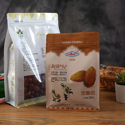 50g le conditionnement en plastique thermoscellable de nourriture des sacs 100g 200g met en sac le fond plat avec la fenêtre