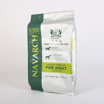 Emballage latéral de festin de chien du sac 5KG 10KG 15KG de gousset de fond plat de 20KG 25KG