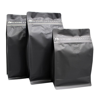 Sac rescellable de fond plat de 250g 8oz empaquetant 120g le café en plastique Bean Pouch With Valve