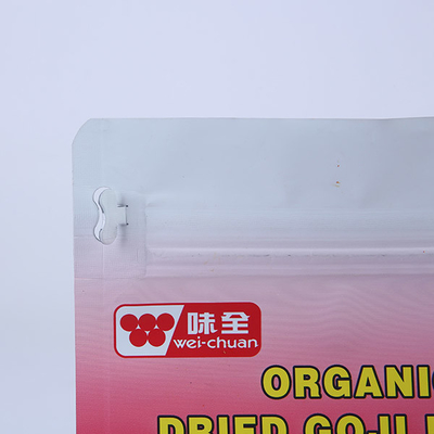 Sac en aluminium de fond plat empaquetant le support du fond plat 180mic vers le haut de la poche