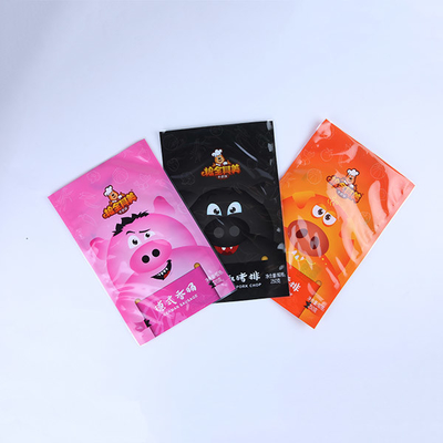 L'emballage imprimé fait sur commande sec d'aliments surgelés de côtés de la nourriture 3 de viande met en sac les sachets en plastique en nylon d'emballage sous vide