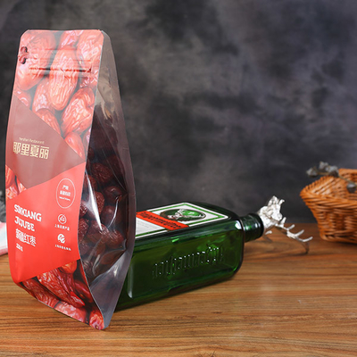 Le joint moyen de quadruple de casse-croûte que la coutume de 220g a imprimé les sacs de empaquetage a imprimé des sachets en plastique pour l'emballage alimentaire