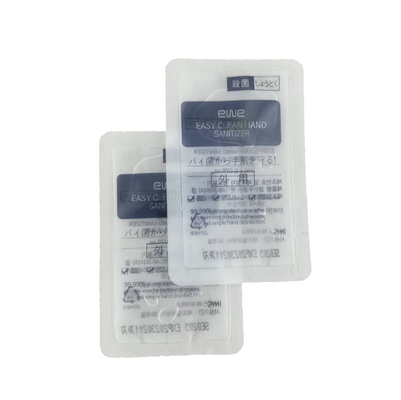 sachet liquide de 2ml 3ml 5ml empaquetant le sachet jetable d'emballage de gel d'alcool de 75%