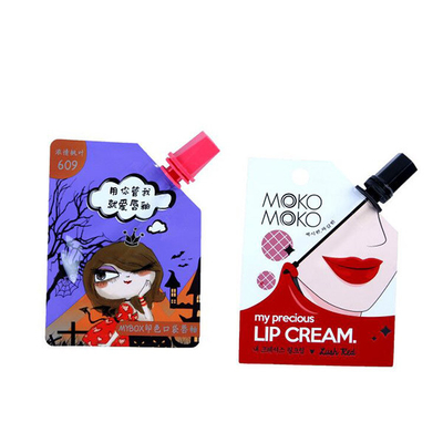 Poche en aluminium de bec du maquillage 10mm empaquetant le mascara et la lèvre cosmétiques de tige avec la brosse