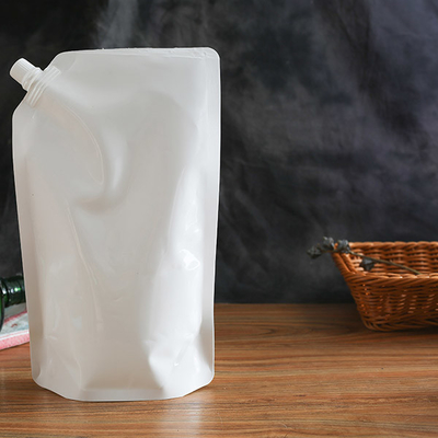 Poche de empaquetage liquide blanche Juice Filling Pouch détersif de l'aseptisant 60mic de main