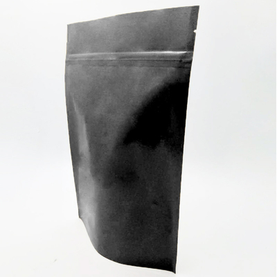 Poche de serrure de fermeture éclair de la soudure à chaud 16oz de papier d'aluminium empaquetant 450g Matte Black Stand Up Pouch