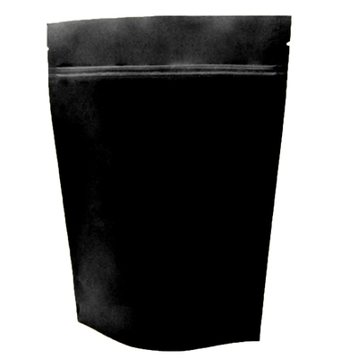 Poche de serrure de fermeture éclair de la soudure à chaud 16oz de papier d'aluminium empaquetant 450g Matte Black Stand Up Pouch