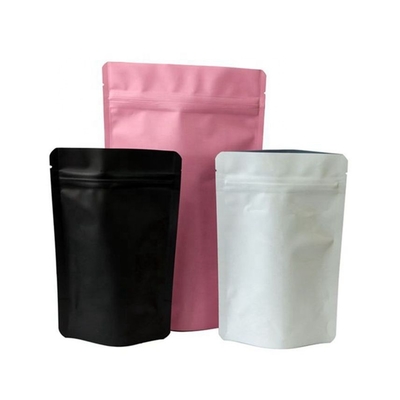 Nourriture de serrure de fermeture éclair de stockage de Doypack Mylar d'emballage de papier d'aluminium de Matte Black Stand Up 50g 100g
