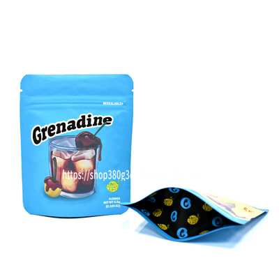 3,5 la tirette rescellable de serrure de tirette de preuve d'enfant met en sac le sac de Mylar de papier d'aluminium de biscuits