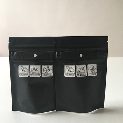 Les biscuits sarclent l'enfant 60mic les sacs que résistants sentent l'aluminium Mylar de preuve met en sac avec la tirette