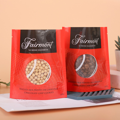 Le support compostable scellé de catégorie comestible vers le haut des poches 180mic tiennent des poches de barrière
