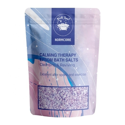La catégorie comestible d'impression fait sur commande tiennent le sac zip-lock d'emballage de sel de Bath de poches avec la tirette FoodPromotion avec la fenêtre