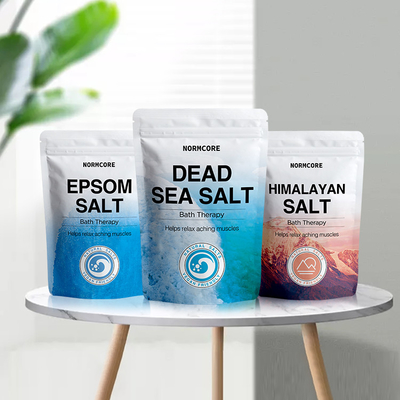 La catégorie comestible d'impression fait sur commande tiennent le sac zip-lock d'emballage de sel de Bath de poches avec la tirette FoodPromotion avec la fenêtre